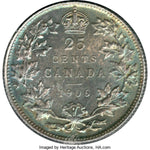 Canada: Edward VII 25 Cents 1906 Large Crown