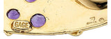 Amethyst, Ancient Coin, Gold Brooch, Elizabeth Gage, English