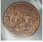 Canada: Edward VII Cent 1910 MS65 Red ICCS