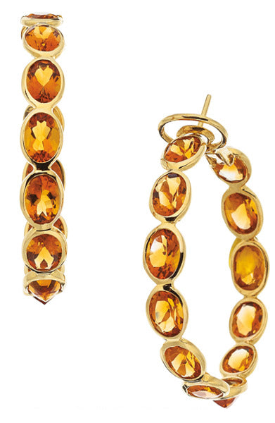 Citrine, Gold Earrings, Piranesi