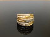 David Yurman Labyrinth Triple-Loop Ring with Diamonds in 18K Gold Size 7