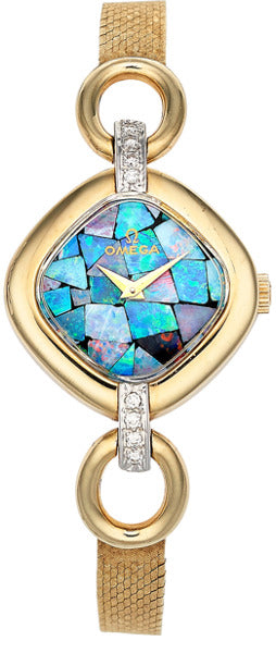 Omega Lady's Opal, Diamond, Gold Watch