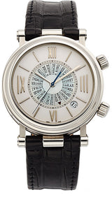 Van Cleef & Arpels Gentleman's Stainless Steel Automatic World Time Watch with Alarm