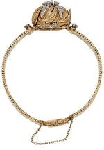 Mathey Tissot Lady's Diamond, Gold Covered Dial Watch