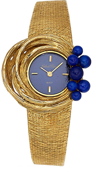 Swiss Lady's Lapis Lazuli, Gold Watch