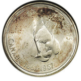 Canada: Elizabeth II 50 Cents 1967 Double-strike, MS64 ANACS.