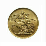 Canada: Edward VII gold Sovereign 1909-C, Bust right/St. George slaying dragon with date below, Fr-1, KM-14, MS62 NGC